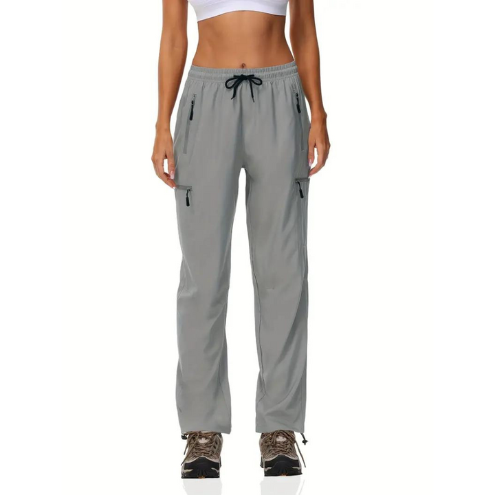 ELISABETH - Elegant women's tracksuit bottoms with fashionable ribbing for a unique style