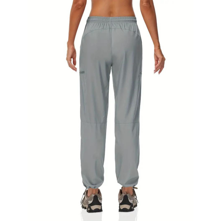 ELISABETH - Elegant women's tracksuit bottoms with fashionable ribbing for a unique style