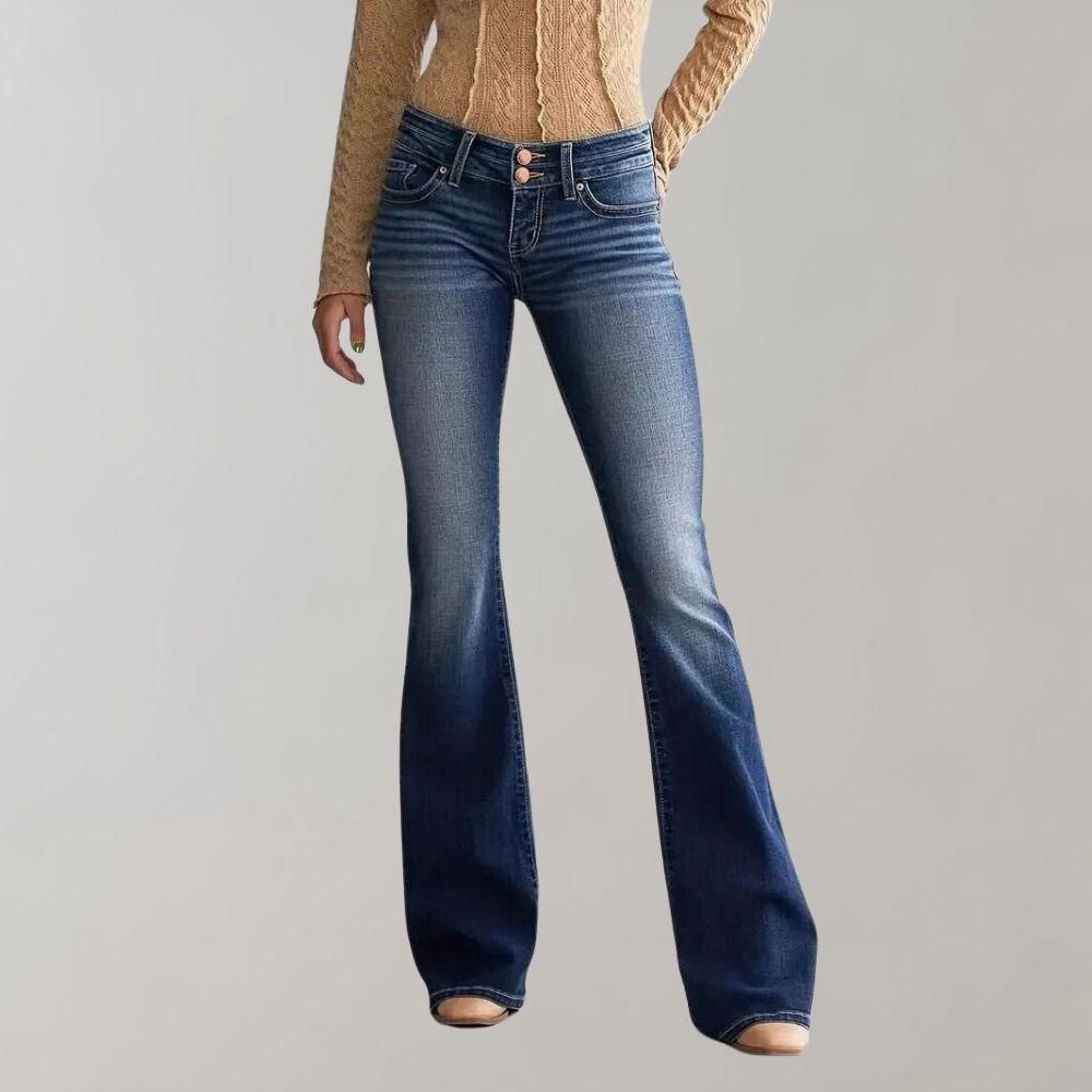 Elegant Annemari - Lightweight trousers with double buttons for a unique style