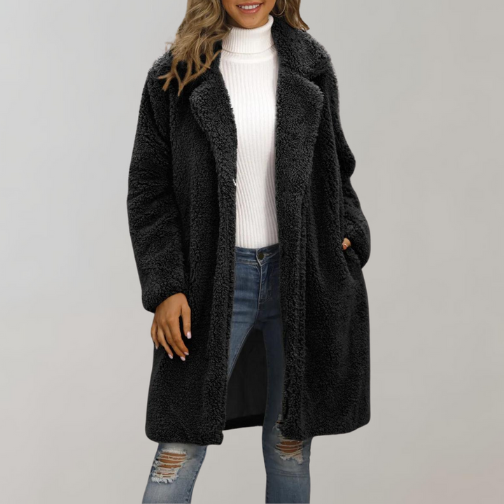 Elegant long winter coat for women from Esteri brand