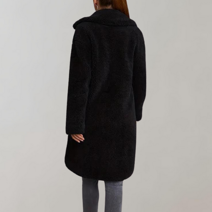 Elegant long winter coat for women from Esteri brand