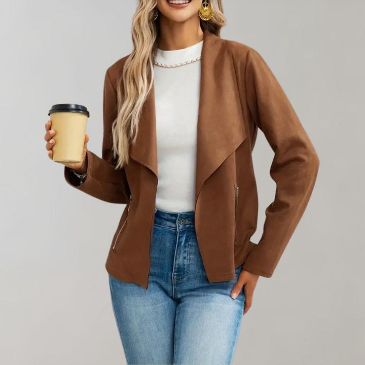 Women's stylish suede jacket - Maiuc