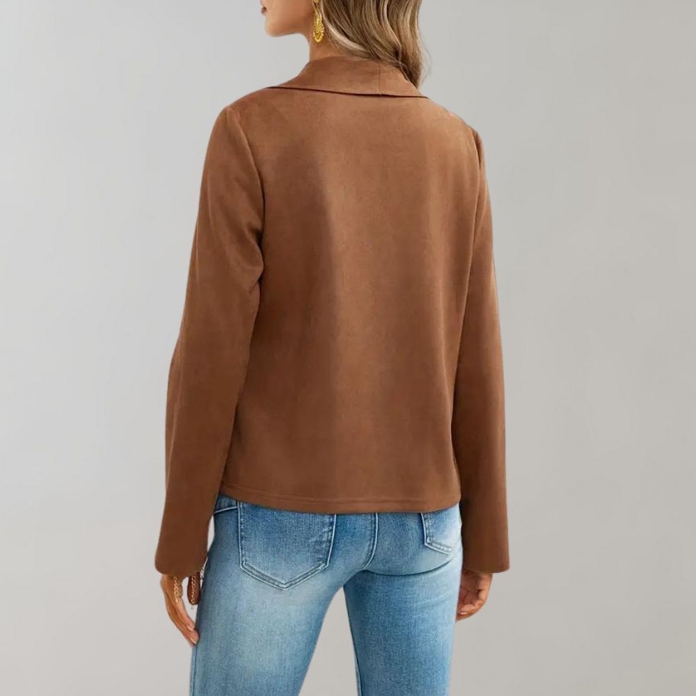 Women's stylish suede jacket - Maiuc