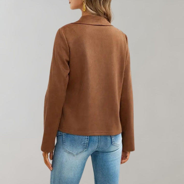 Women's stylish suede jacket - Maiuc