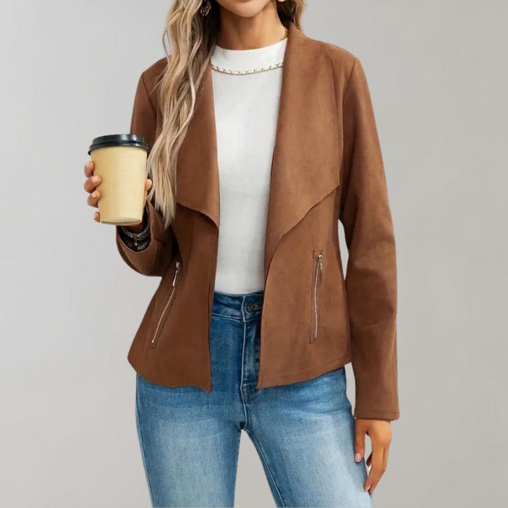 Women's stylish suede jacket - Maiuc