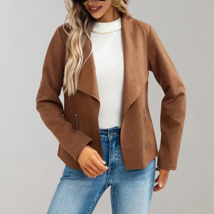 Women's stylish suede jacket - Maiuc