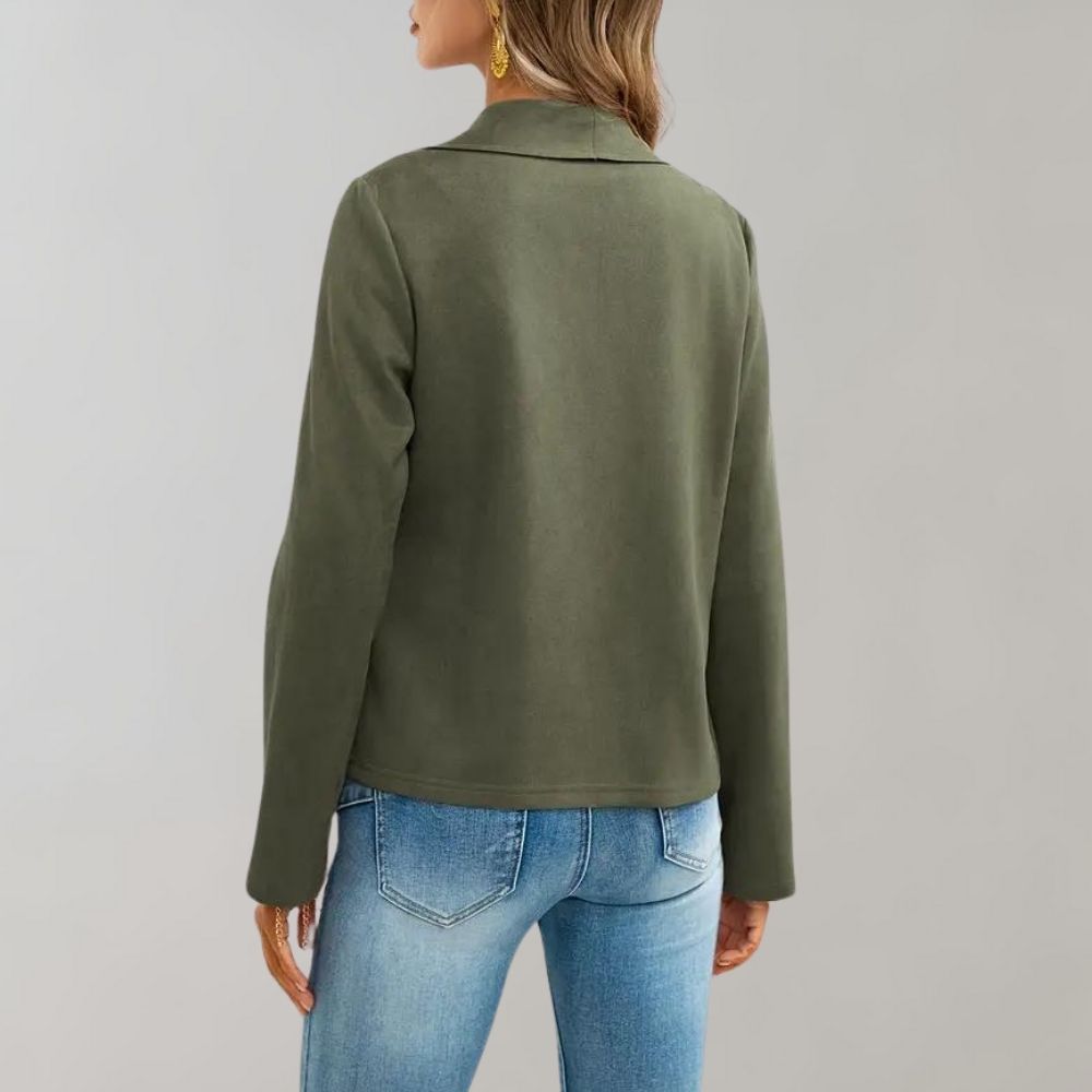 Women's stylish suede jacket - Maiuc