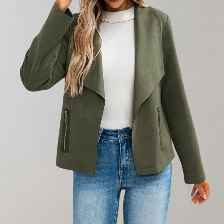 Women's stylish suede jacket - Maiuc