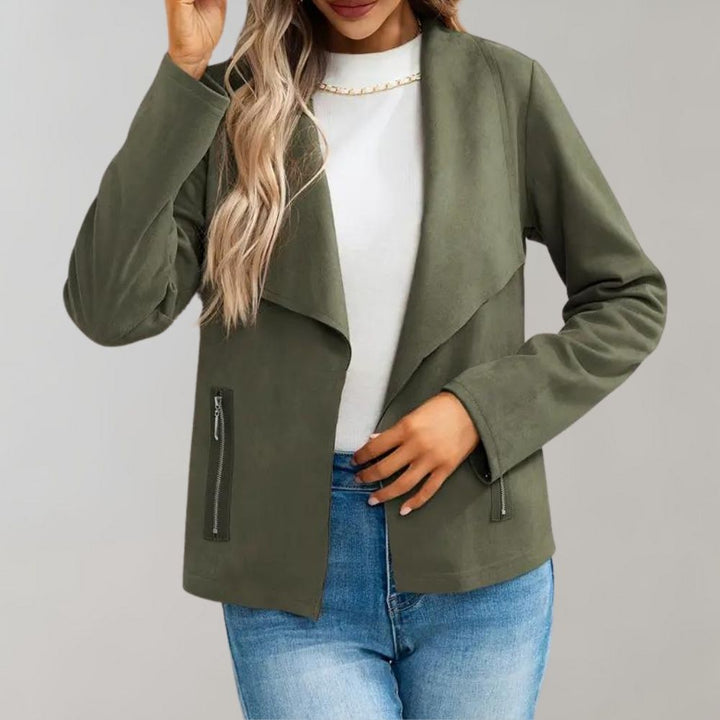 Women's stylish suede jacket - Maiuc