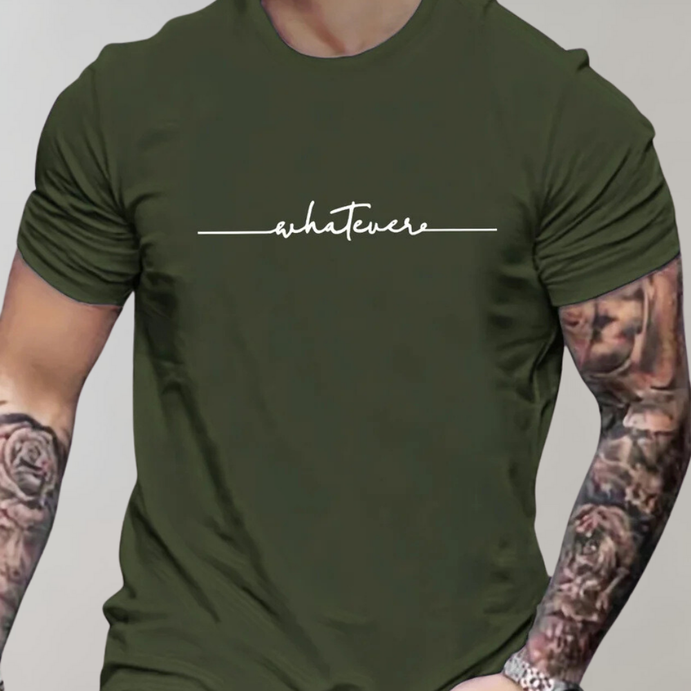 Stylish men's T-shirt with round neckline in a relaxed fit