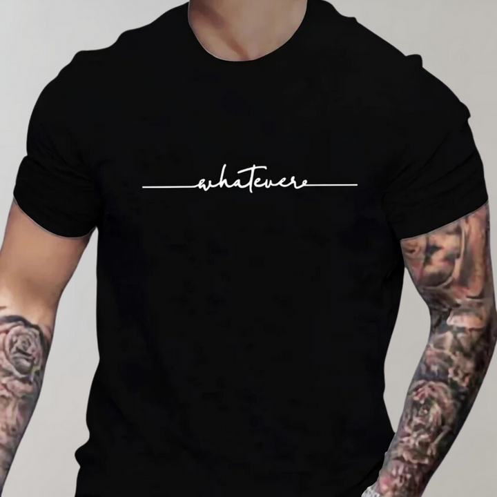 Stylish men's T-shirt with round neckline in a relaxed fit
