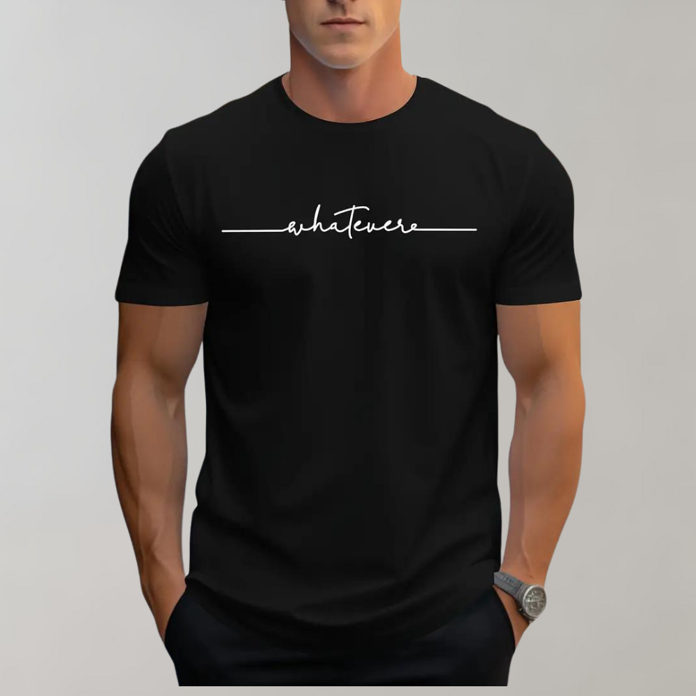 Stylish men's T-shirt with round neckline in a relaxed fit