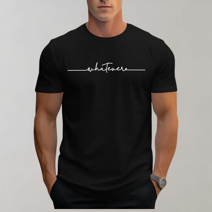Stylish men's T-shirt with round neckline in a relaxed fit