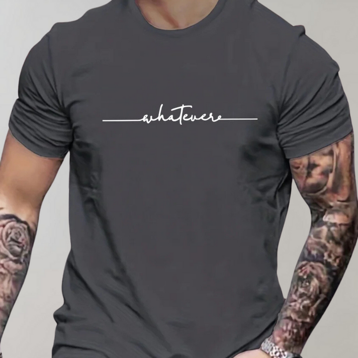 Stylish men's T-shirt with round neckline in a relaxed fit