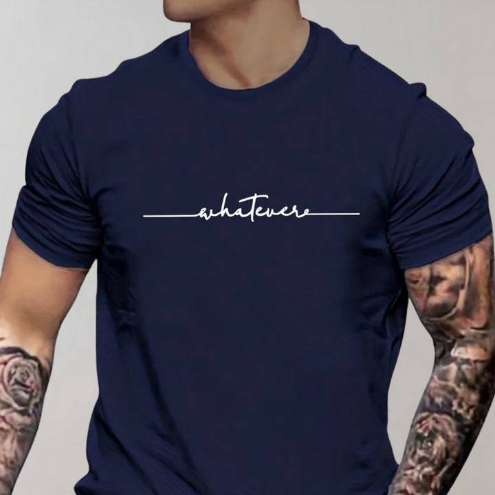 Stylish men's T-shirt with round neckline in a relaxed fit