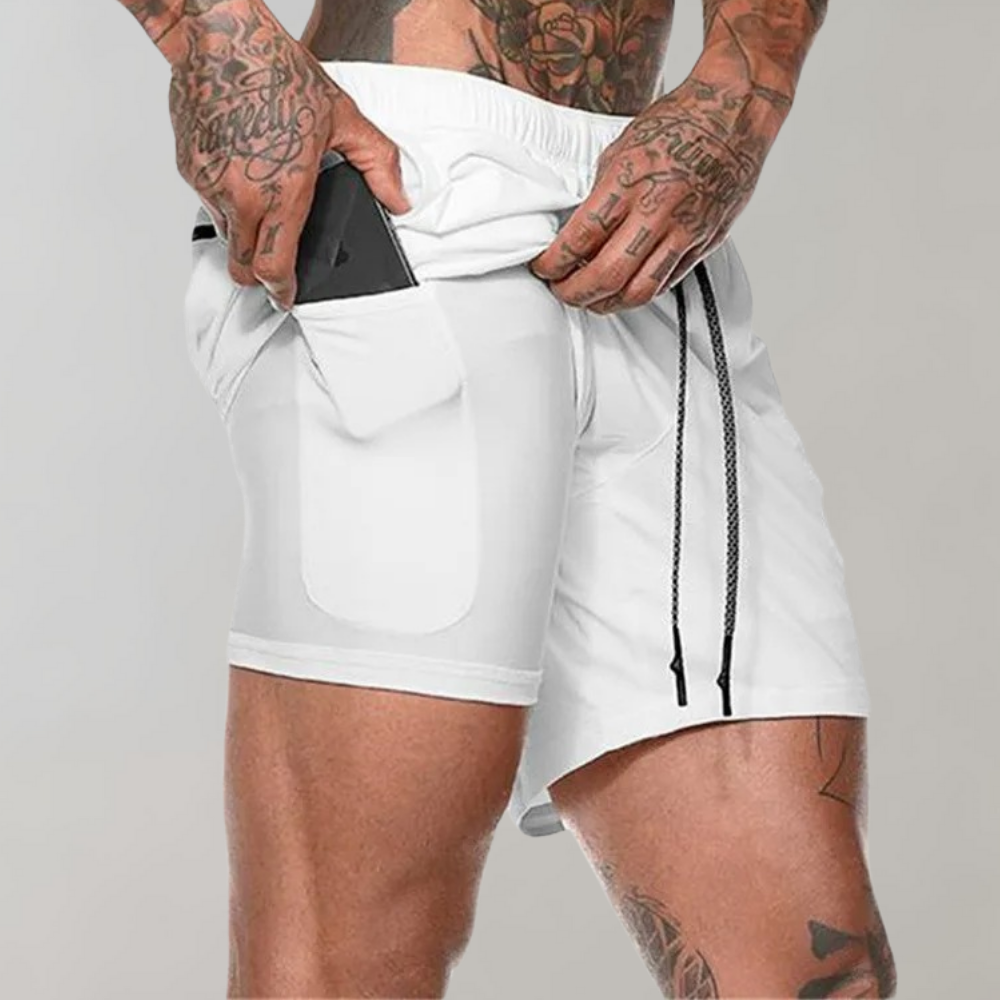 Elliot - Ultra versatile and comfortable men's 2-in-1 fitness shorts