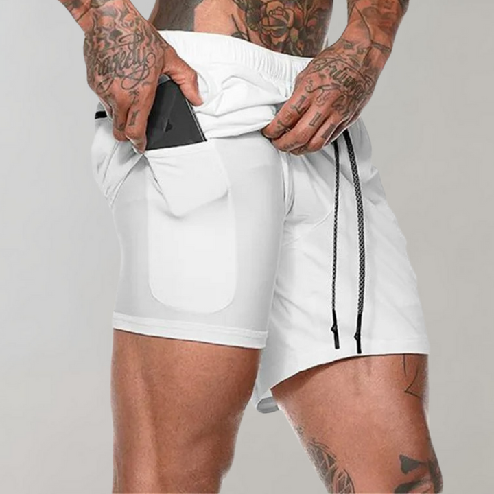 Elliot - Ultra versatile and comfortable men's 2-in-1 fitness shorts