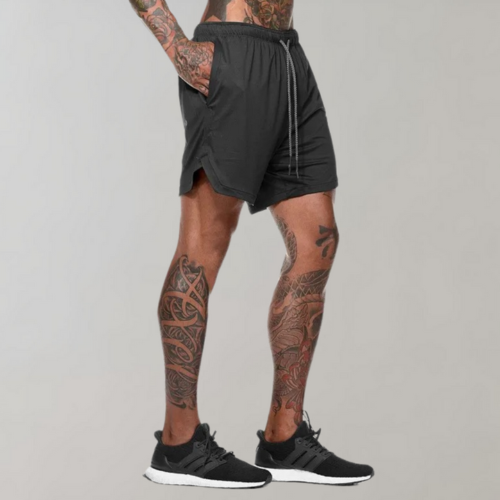 Elliot - Ultra versatile and comfortable men's 2-in-1 fitness shorts