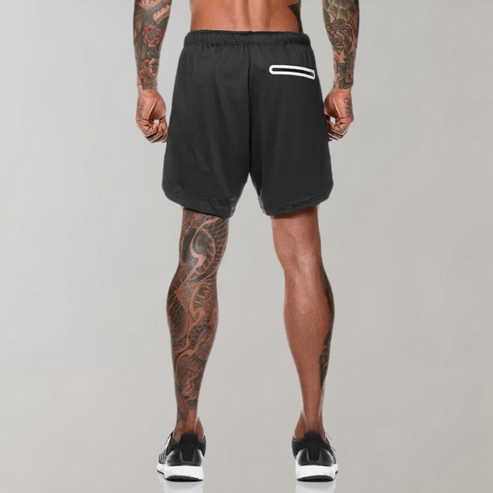 Elliot - Ultra versatile and comfortable men's 2-in-1 fitness shorts