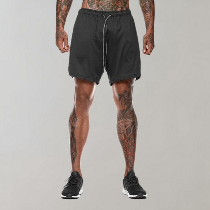 Elliot - Ultra versatile and comfortable men's 2-in-1 fitness shorts