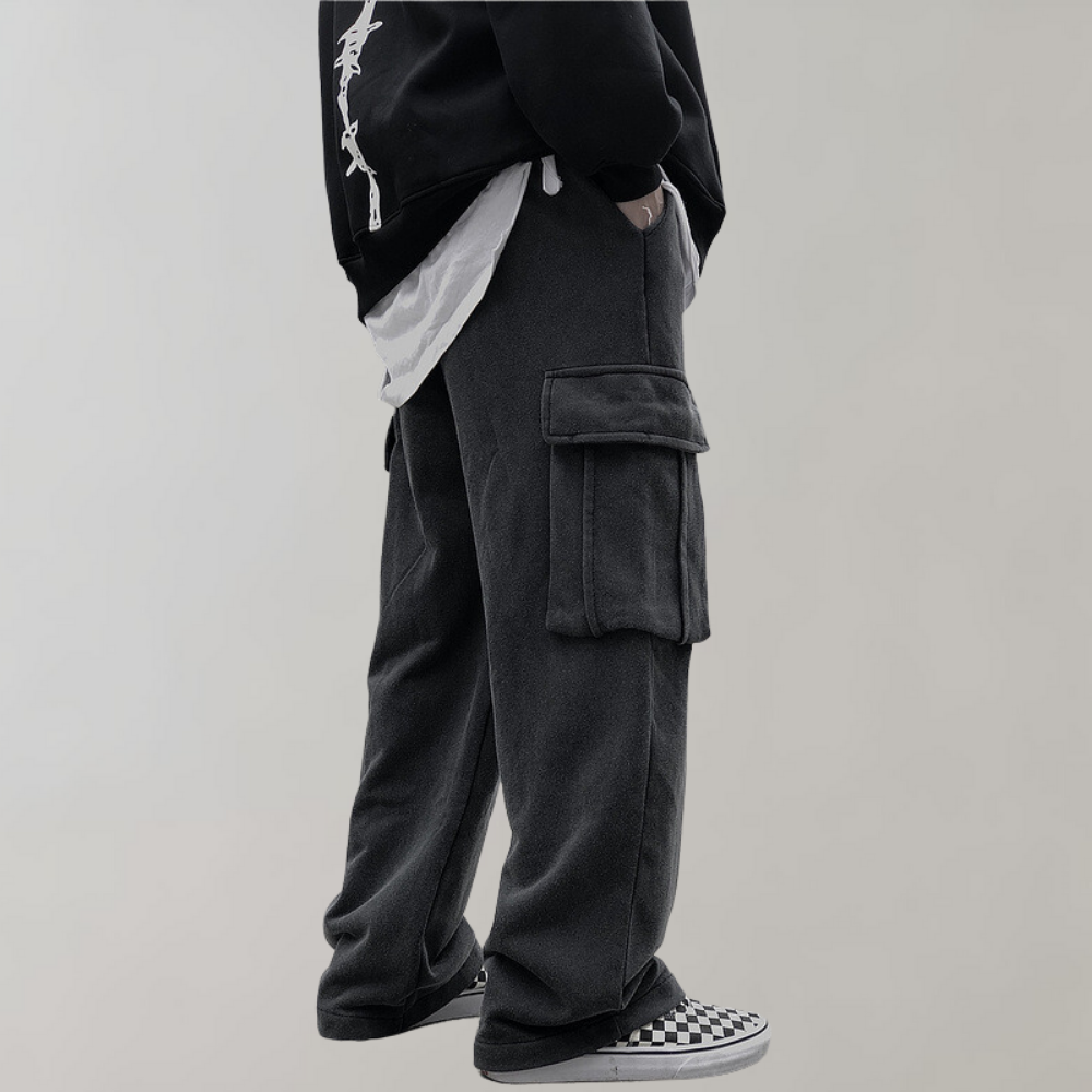 Elegant corduroy cargo trousers with adjustable drawcord - perfect styling for any occasion!
