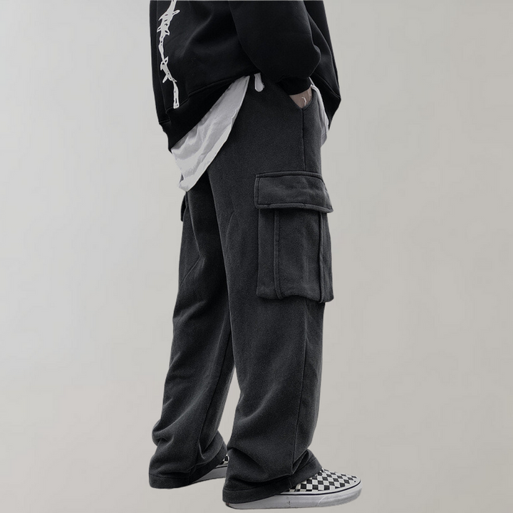 Elegant corduroy cargo trousers with adjustable drawcord - perfect styling for any occasion!
