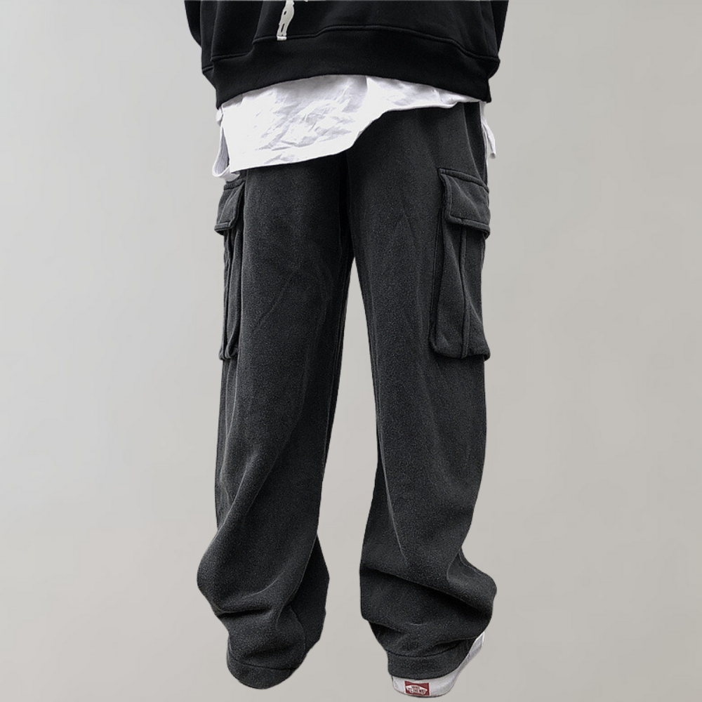 Elegant corduroy cargo trousers with adjustable drawcord - perfect styling for any occasion!