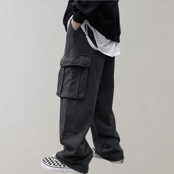 Elegant corduroy cargo trousers with adjustable drawcord - perfect styling for any occasion!