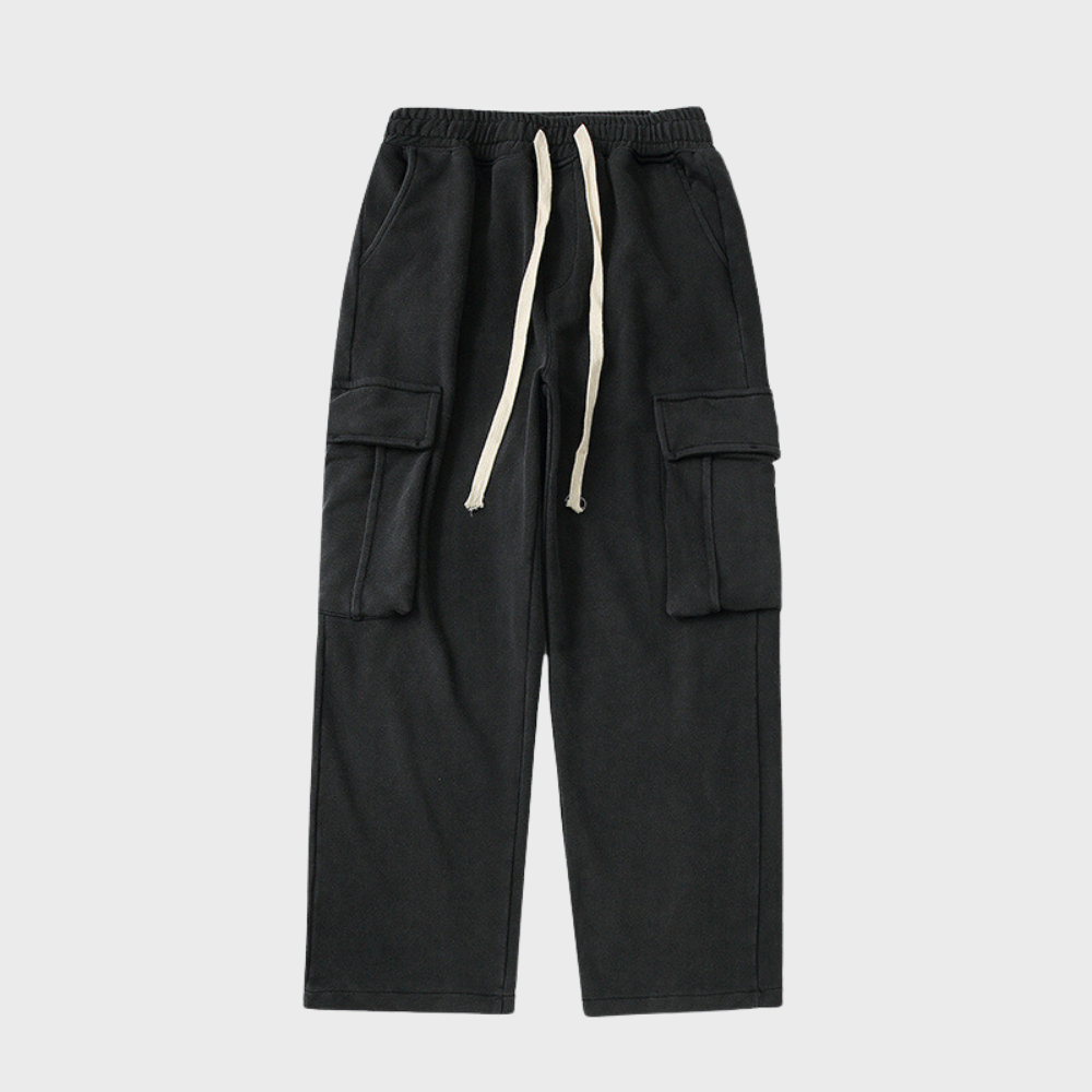 Elegant corduroy cargo trousers with adjustable drawcord - perfect styling for any occasion!