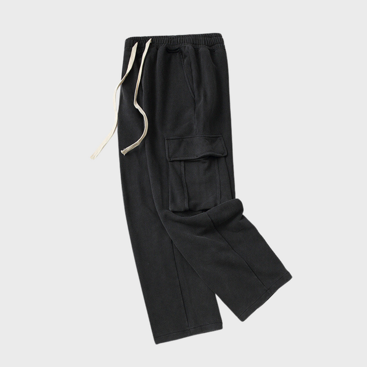 Elegant corduroy cargo trousers with adjustable drawcord - perfect styling for any occasion!