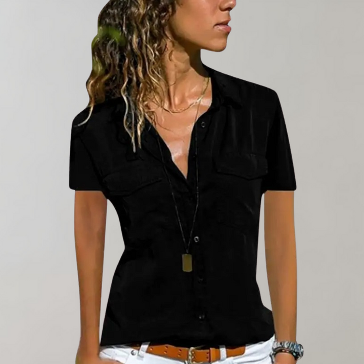 Women's stylish short sleeve blouse - Aurora Collection