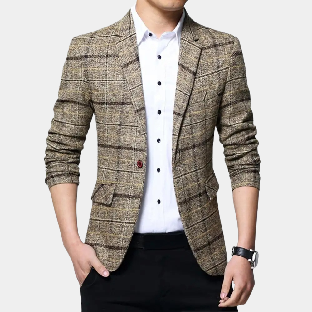 Elegant checked jacket for men from Balder brand