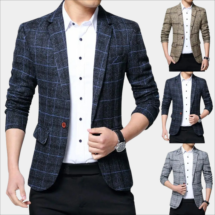 Elegant checked jacket for men from Balder brand
