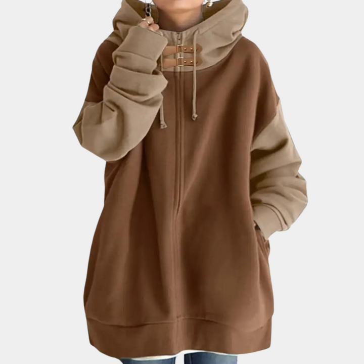 Aveline - Elegant women's zip-up jacket in a classic style