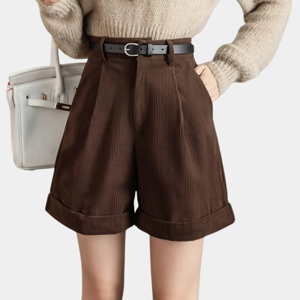 Elmeena - Elegant and comfortable corduroy shorts for women