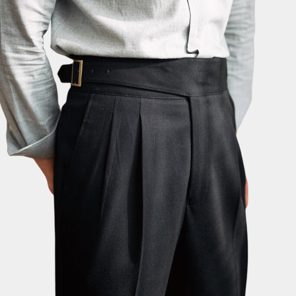 Men's stylish Romeo trousers with unique buckles