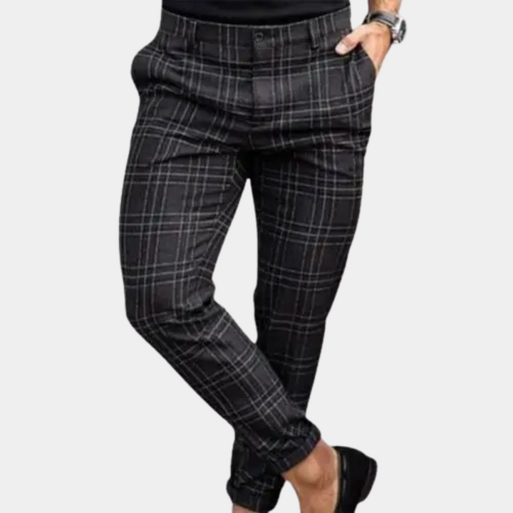 Men's stylish checked trousers - Delmore