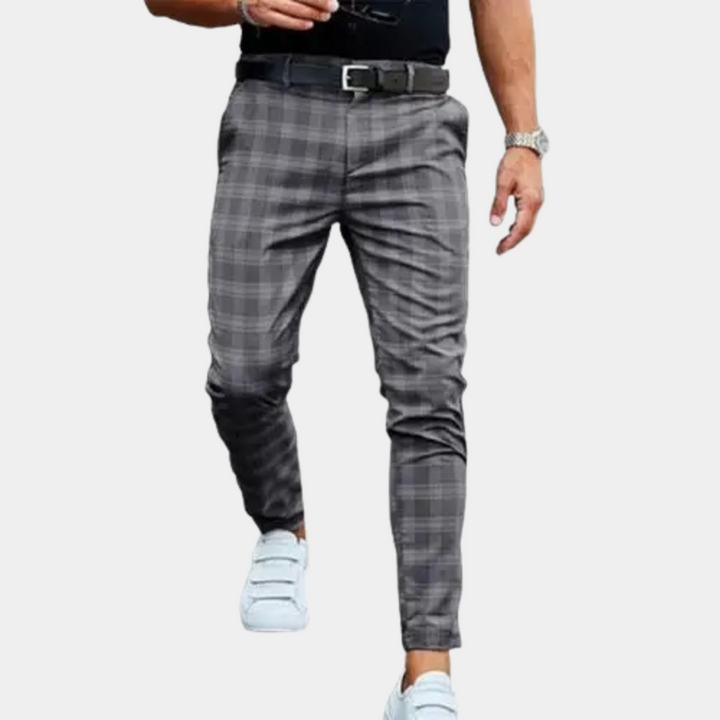 Men's stylish checked trousers - Delmore
