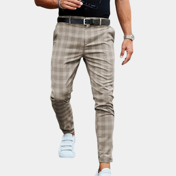 Men's stylish checked trousers - Delmore