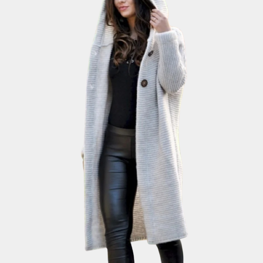 Claudia - Comfortable and stylish women's hooded cardigan