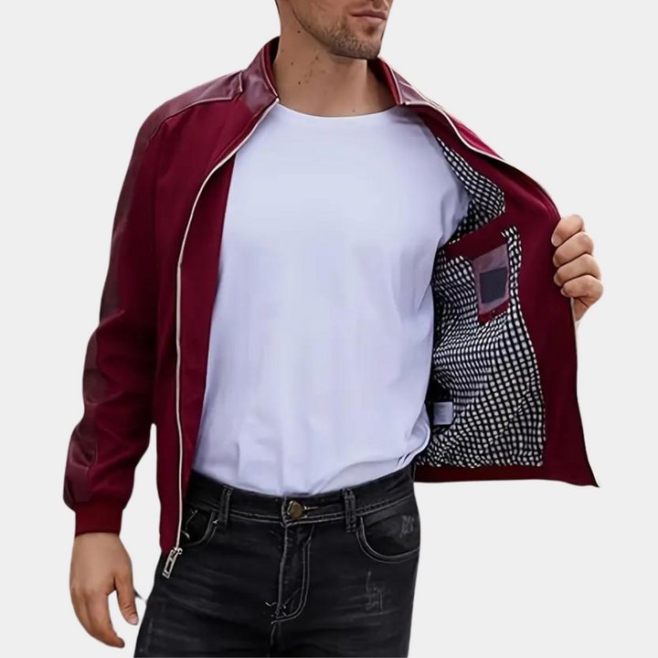 A stylish and comfortable bomber jacket for the fashionable man who knows his way around trends.