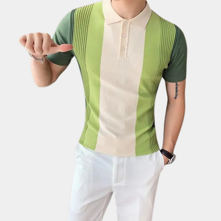 Elegant polo shirt with fashionable stripes for men - Jordin Collection