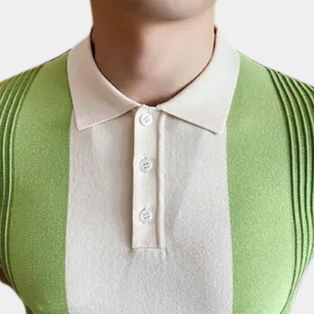 Elegant polo shirt with fashionable stripes for men - Jordin Collection