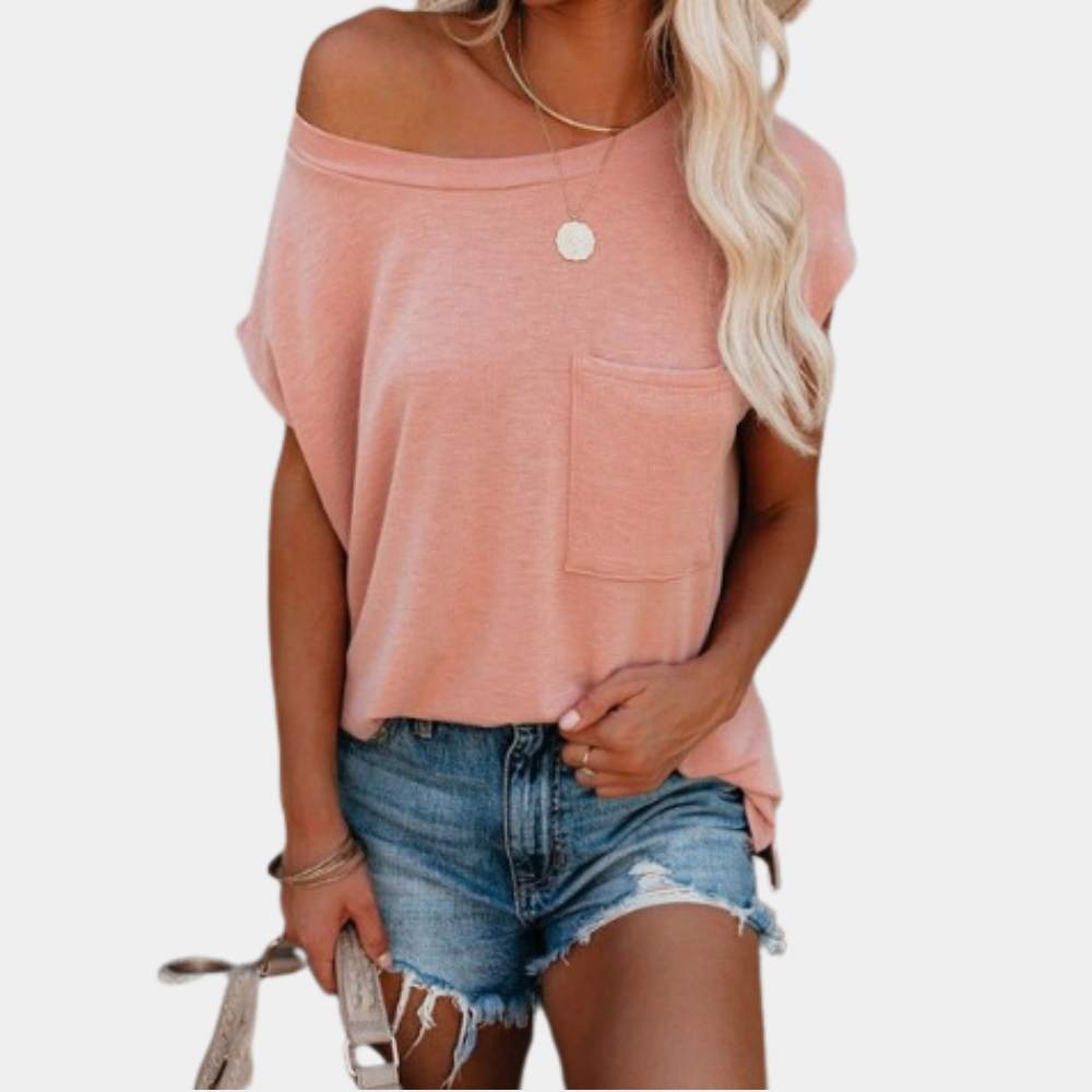 Stylish and relaxed summer T-shirt for women - Azra