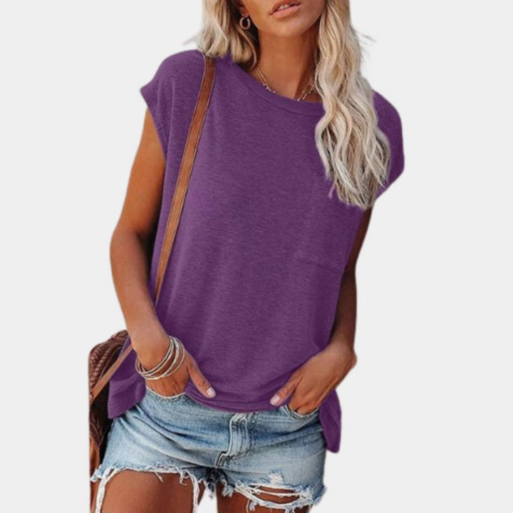 Stylish and relaxed summer T-shirt for women - Azra
