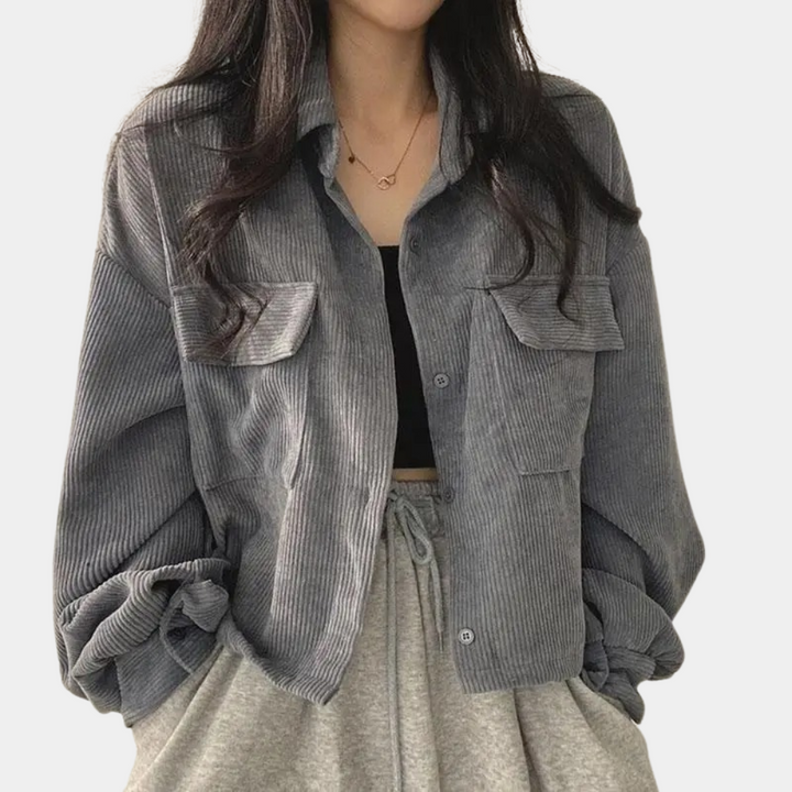 Elegant women's Cleena coat in corduroy - the perfect combination of style and comfort