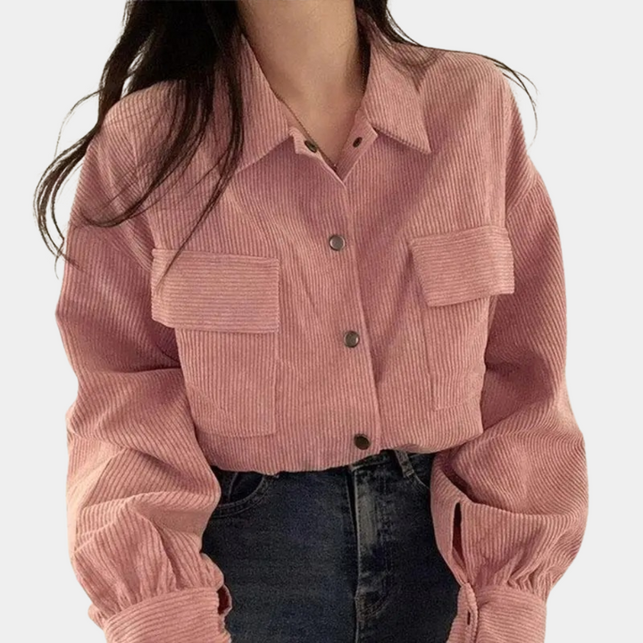 Elegant women's Cleena coat in corduroy - the perfect combination of style and comfort