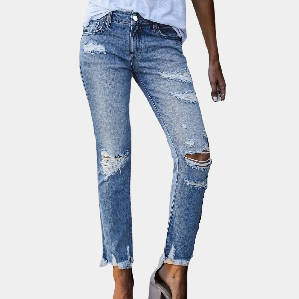 Stylish Aldina women's jeans with rubbed seams for a casual and trendy look