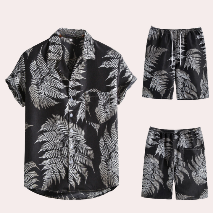 Amedeo - Elegant two-piece Hawaiian set for men
