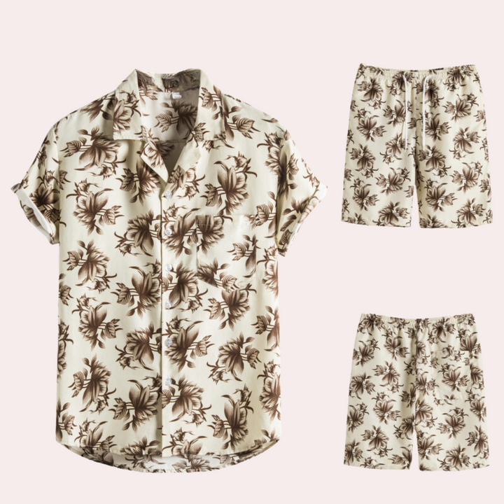 Amedeo - Elegant two-piece Hawaiian set for men